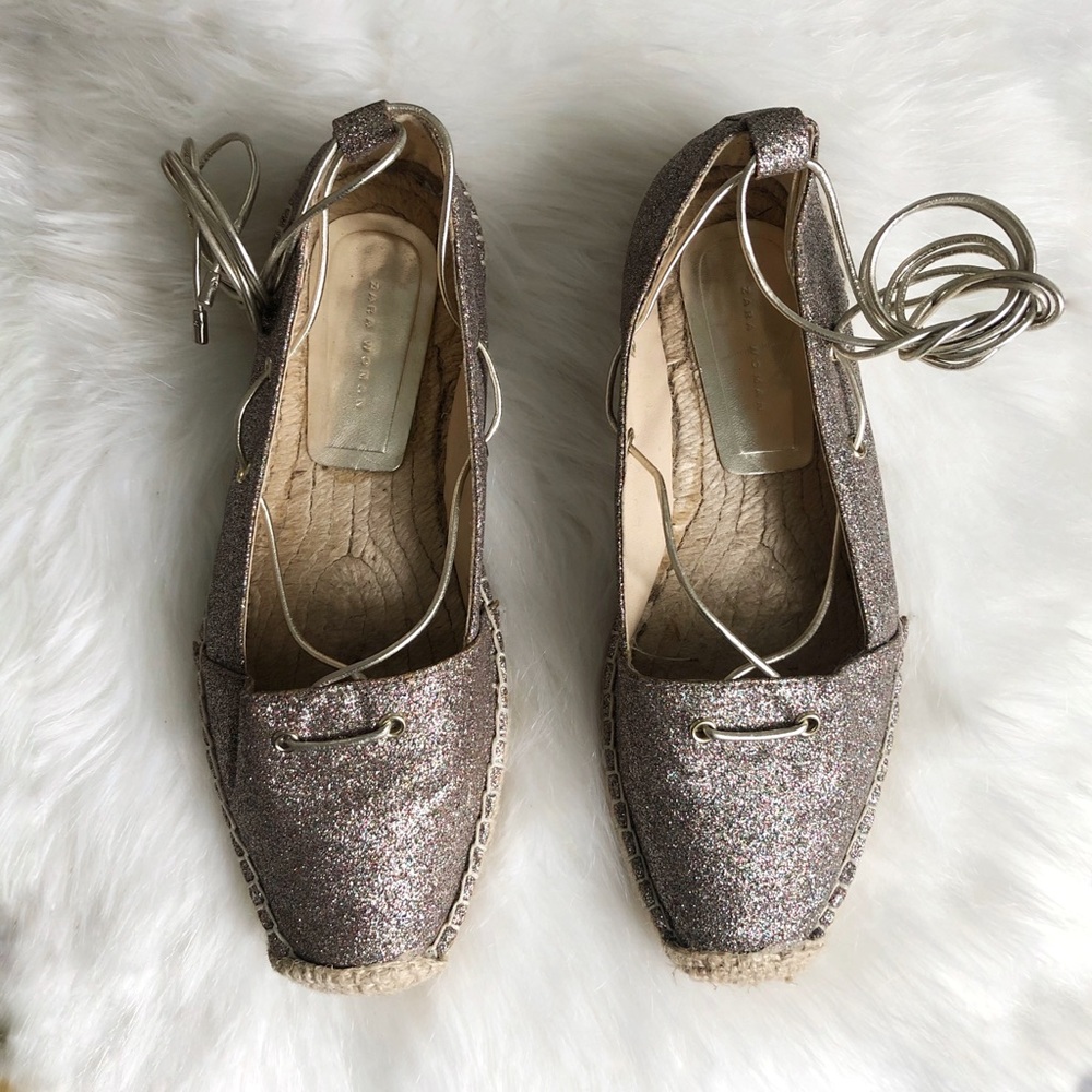 Zara glitter espadrilles
